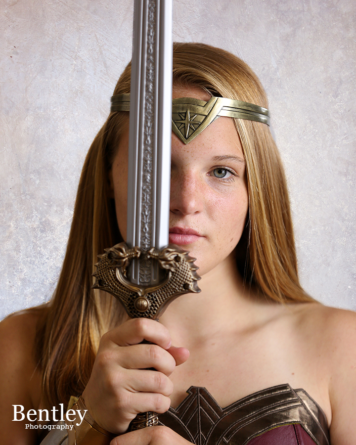 Georgia, Wonder Woman, senior, photographer